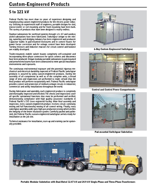 Custom-Engineered Switchgear in All Product Types